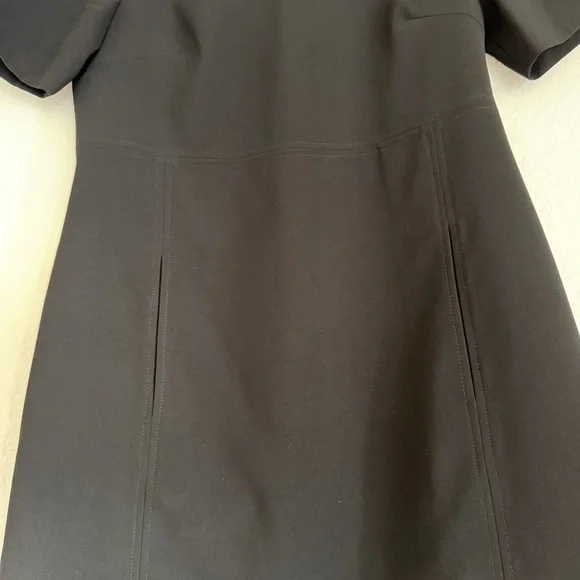 Eliza J Seamed Crepe Shift Dress in Black. Size 8 - Picture 4 of 8